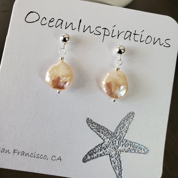 Fresh Water Pearl Earrings - Picture 3 of 3